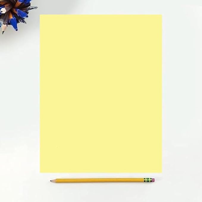 Colored Copy Paper, 20 LB 8.5 X 11, 500 Sheets (Canary)