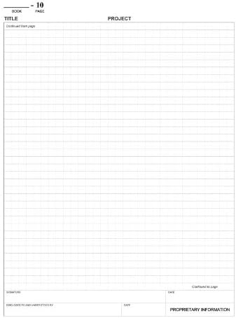 BookFactory Extra Large Lab Notebook - 96 Pages (.25" Grid Format), 8 7/8" x 13 1/2" (Oversized), Red Imitation Leather Cover, Section Sewn Hardbound Laboratory Notebook (LIRPE-096-OGR-A-LRT1)