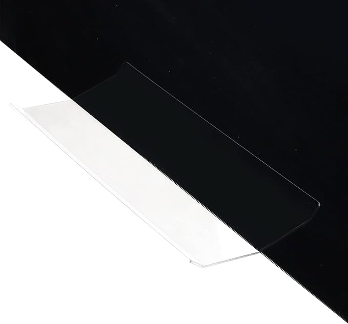 72" x 48" Black Extra Large Glass Whiteboard 6' x 4' Frameless Tempered Black Glass Dry Erase Board with Marker Tray for Interactive Office, Wall Mounted Frosted Glass Whiteboard