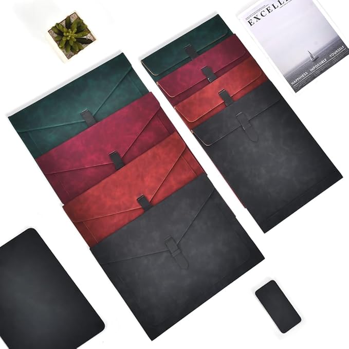 Green Leather File Folder Letter Size, File Organizer, Important Document Folder, Document Organizer, Laptop Sleeve Notebook Case, Leather Folder Paper Storage, A4 Envelopes Filing Folder