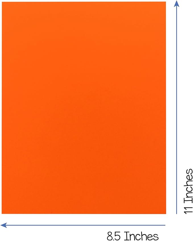 Hygloss Dark Orange Colored Paper - 24 lb, 89 GSM, Acid-Free, Fade-Resistant, 8.5x11-Inch Letter Size Color Copy Paper, 90 Sheets