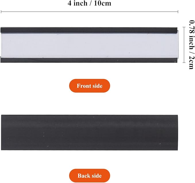 Magnetic Label Holder 0.78"X4",Magnetic Labels for Shelving,Magnetic Data Card Holders File Cabinet Labels,Pack of 50