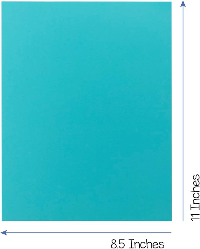 Hygloss Light Blue Colored Paper - 24 lb, 89 GSM, Acid-Free, Fade-Resistant, 8.5x11-Inch Letter Size Color Copy Paper, 90 Sheets