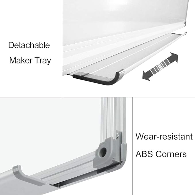 XIWODE Magnetic Dry Erase Board 24x36 Inches, Aluminum Frame Whiteboard for Wall, Durable Writing Surface for Office, Classroom & Home Use
