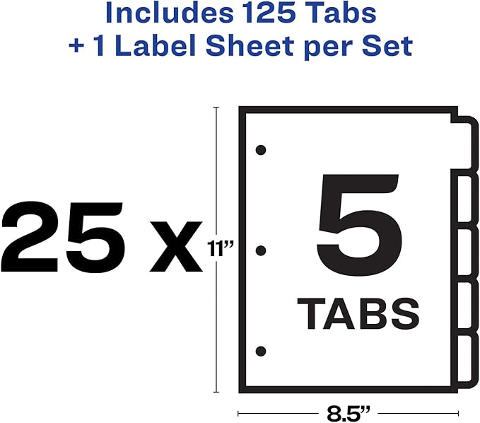 Avery Mini Binder Filler Paper for 3 Ring Binders or 7 Ring Binders, College Ruled, 5.5" x 8.5", 100 Sheets (14230)