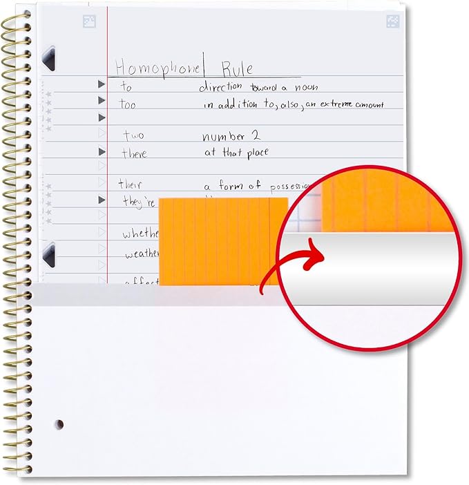 Five Star Spiral Notebook + Study App, 2 Pack, 1 Subject, Wide Ruled, 8" x 10-1/2", 80 Sheets, Pastels (930210F-ECM)