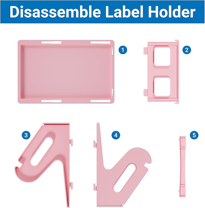 JIOSE 4x6 Printer Label Holder - Thermal Printer Label Holder for Rolls and Fan-Fold Labels - Work with Desktop Thermal Shipping Label Printer