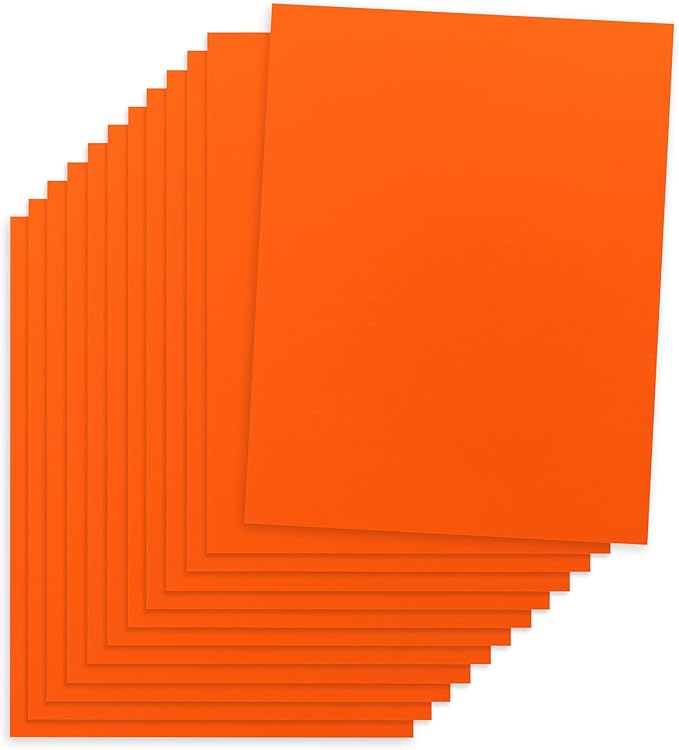 Hygloss Dark Orange Colored Paper - 24 lb, 89 GSM, Acid-Free, Fade-Resistant, 8.5x11-Inch Letter Size Color Copy Paper, 90 Sheets