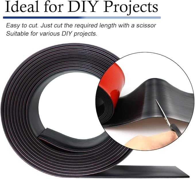 Neoprene Rubber Strips Self Adhesive Solid Rubber Sheets, Rolls & Strips for DIY Gaskets Crafts Pads Seals Warehouse Flooring Rubber Strip with Adhesive Backing (2” Wide x 1/5" Thick x 20' Long, 1)