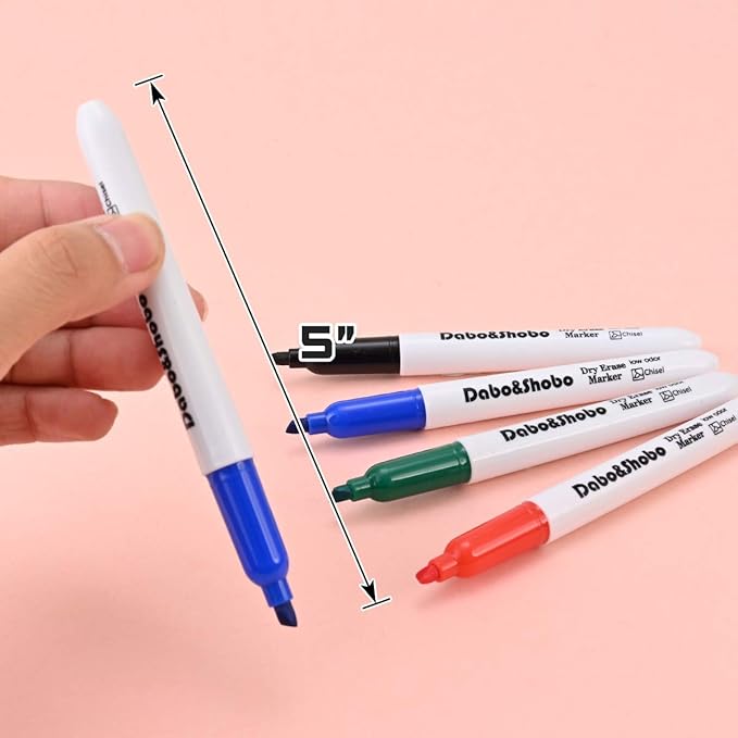 Dabo&Shobo White Board Markers-72 Pcs 4 Color Fine Tip Whiteboard Markers,Perfect for Writing on Whiteboard Mirrors Glass for School Office Home…