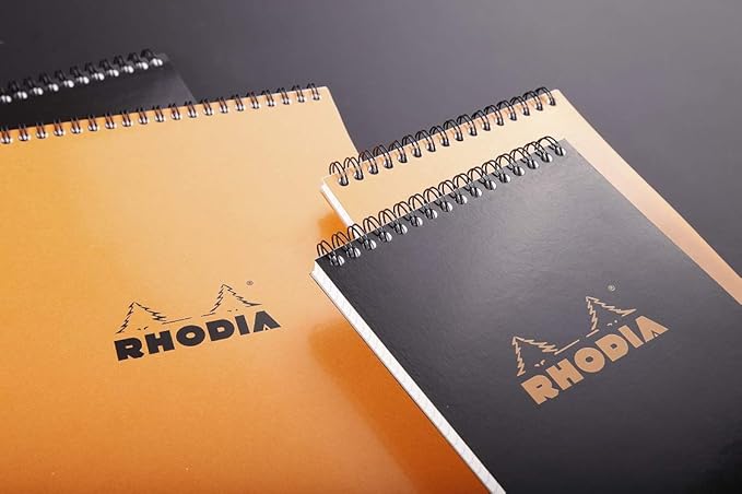 Rhodia Wirebound Notepad, A4, Dot - Black (185039C)