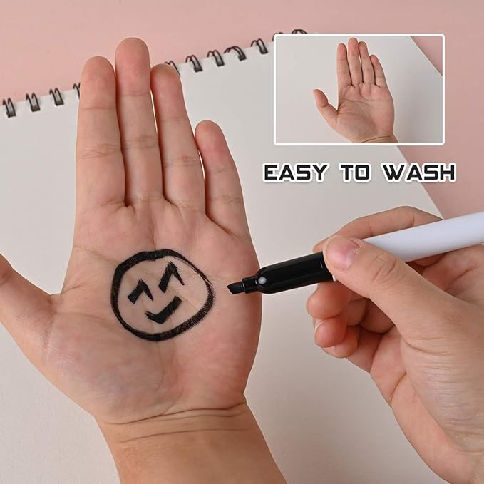 Dabo&Shobo Dry Erase Markers, (80 Count, Black,Chisel Tip)-White Board Markers/Pens ,Very Suitable for Writing on The School、 Office 、Home Dry Erase whiteboard Mirror Glass…