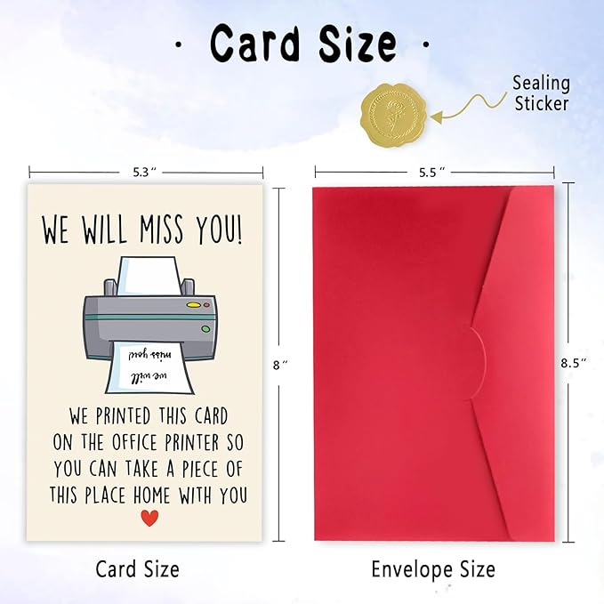 Funny Printable Retirement Card for Coworker or Boss,Happy Retiring Card Gift for Him Her,We Will Miss You, Leaving for Retiring Coworker Colleagues Boss