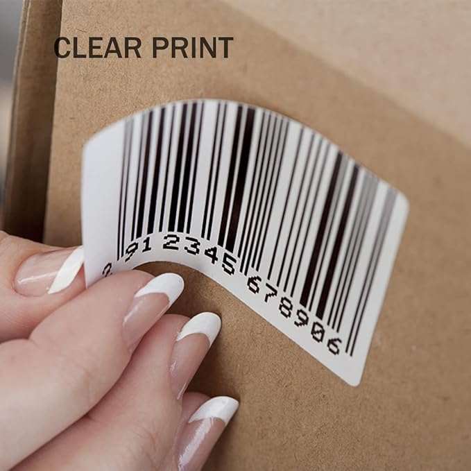 Hybsk 3x2 inch Direct Thermal Labels for Barcodes, Address, Compatible with Rollo Label Printer & Zebra Desktop Printers (3"x2",4 Rolls White)