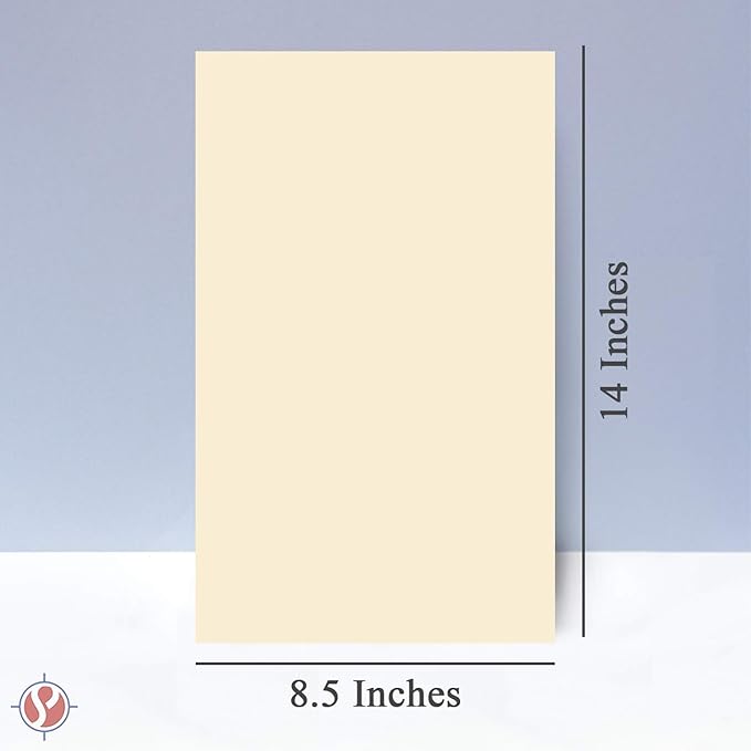 Cream - Pastel Color Paper 20lb. Size 8.5 X 14 Legal/Menu Size - 500 Per Pack