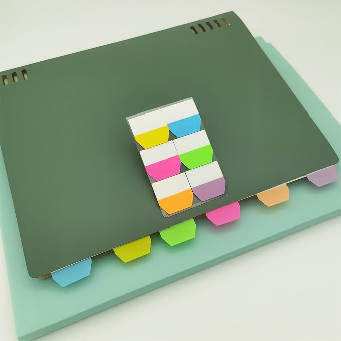 Sticky Index Tabs 1 Inch Page Markers Flags Page Notes Sticker Page Tabs Sticky Tabs for Binders Bookmarks Notebooks File (360pcs)