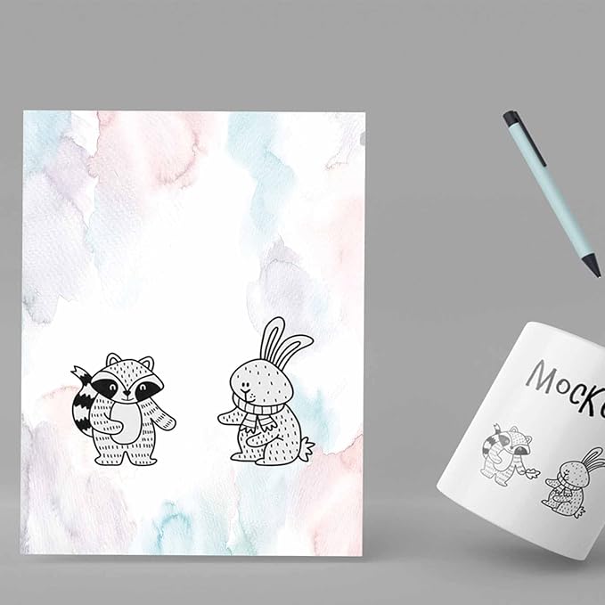 DUGUTUL Watercolor Stationary Paper, 100 gsm Printer Paper 8.5 x 11, 12 designs, Double-Sided, Colored Paper for Writing Letters and Invitations, Writing Paper for Business or Personal Use (48)