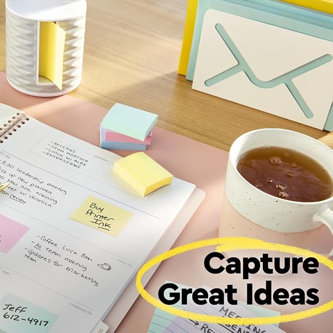 Post-it Notes, 3 in x 3 in, 18 Sticky Notes Pads, 100 Sheets per Pad, The Iconic Canary Yellow Note, School Supplies and Office Products