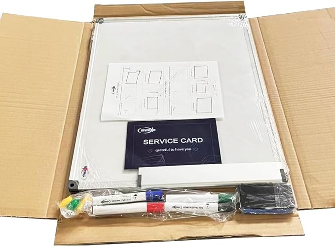 XIWODE Magnetic Dry Erase Board 24x36 Inches, Aluminum Frame Whiteboard for Wall, Durable Writing Surface for Office, Classroom & Home Use