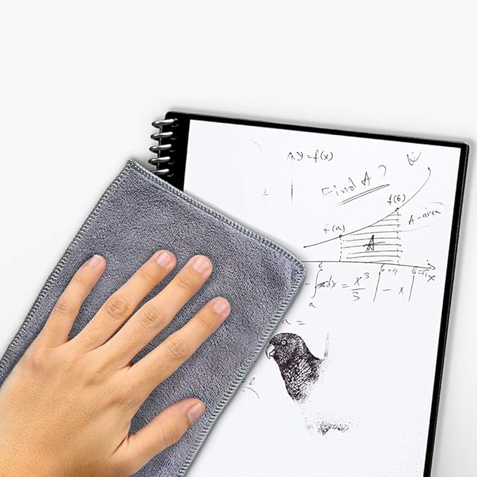 Rocketbook Smart Reusable Notebook Set - Dot-Grid Eco-Friendly Notebook with 2 Pilot Frixion Pens & 2 Microfiber Cloths Included - Midnight Blue Covers, Executive (6" x 8.8”) & Mini Size (3.5" x 5.5")