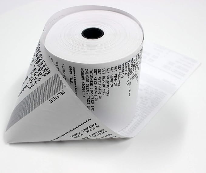 (4 Rolls - 48 GSM) 3 1/8 x 230 Thermal Paper (80mm x 70m) premium tape for Square POS System, Register Thermal Receipt Paper Rolls for TM-T88III, TM-T88IV, TM-T88V, TSP100, CT-S300, CT-S2000