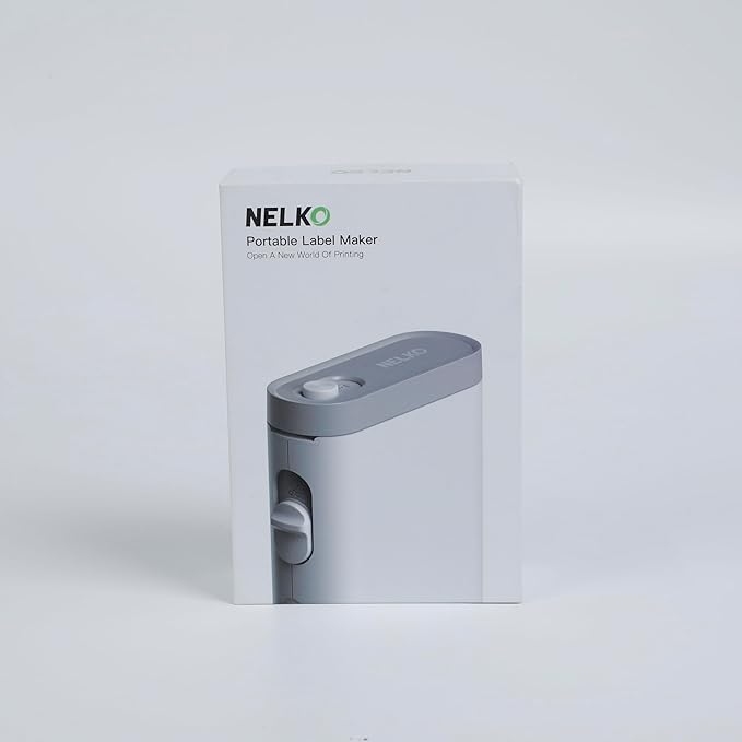 Nelko Label Maker Machine with Tape, P21 Bluetooth Label Printer, Wireless Mini Label Makers with Multiple Templates for Organizing Office Home, Black