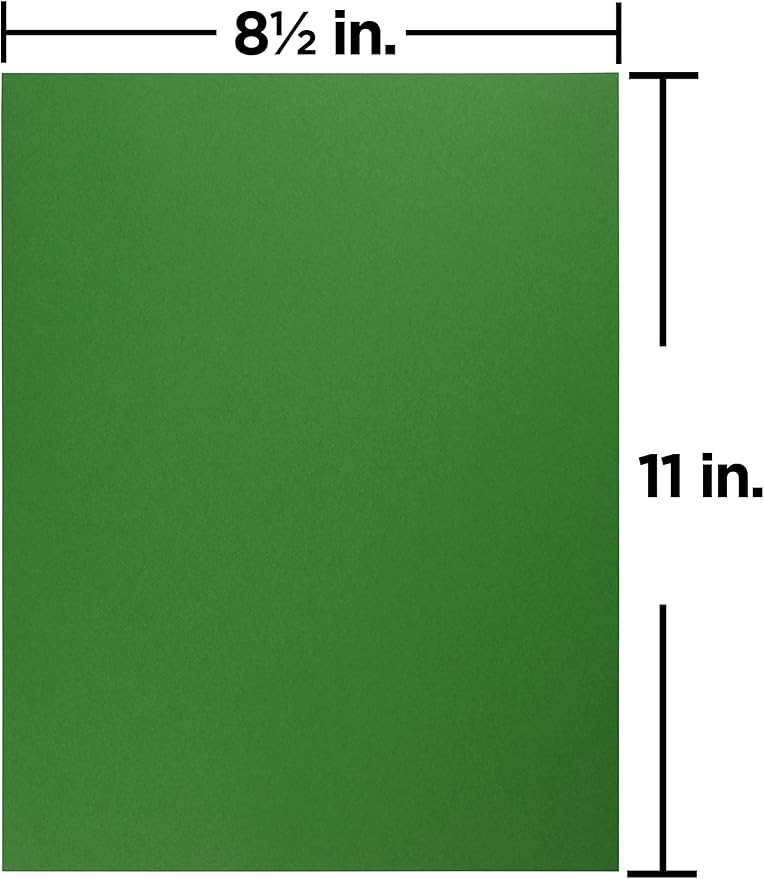 JAM PAPER Colored 24lb Paper - 90 gsm - 8.5 x 11 - Green Recycled - 50 Sheets/Pack