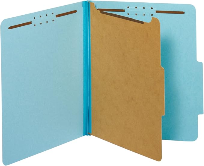 Pendaflex Classification Folders, Standard, 1 Divider, Embedded Fasteners, Letter, 10/BX and Pendaflex File Folders, Letter, Classic Manila, 100/Box