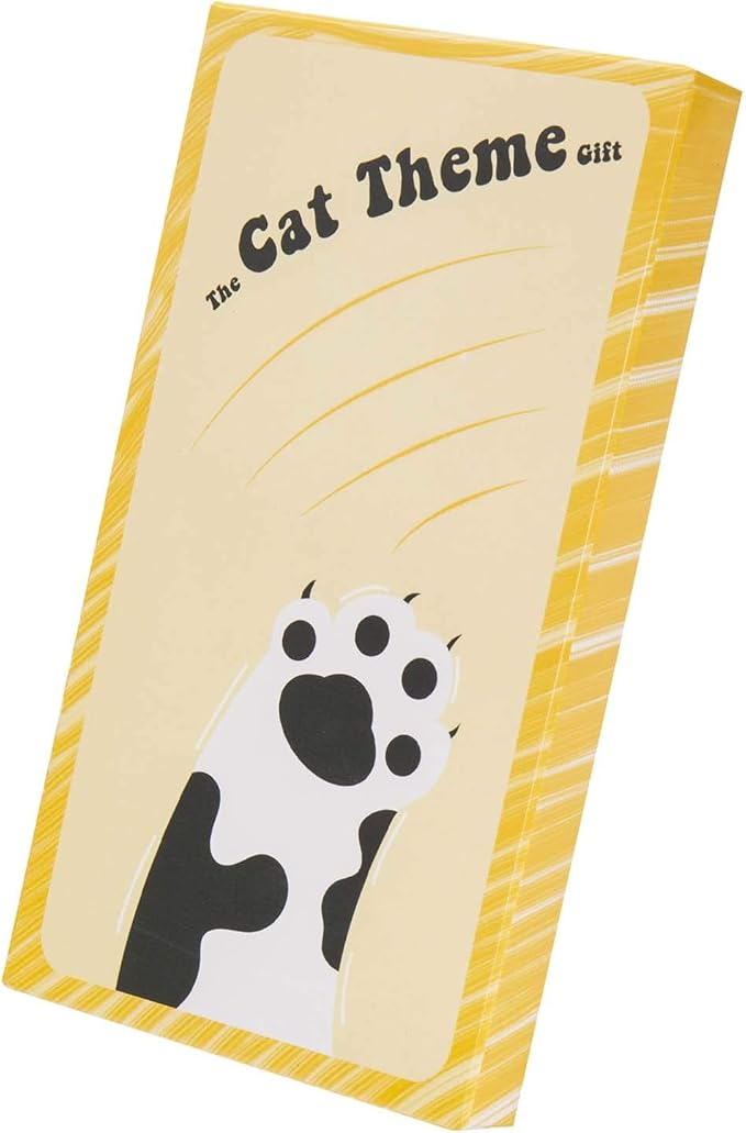 Adorable Cat Lover's Set: 6 Colorful Cat Paper Clips and Silhouette Cat Sticky Notes - Perfect Office Desk Accessories for Work and School