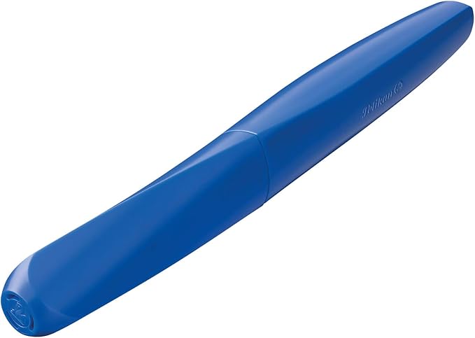 Pelikan Twist Fountain Pen with 1 Ink Cartridge, Medium Nib, Deep Blue, Boxed (814737)