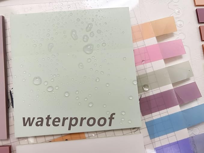 ELII 700PCS Transparent Sticky Notes,Clear Waterproof 3 x 3 inch See Through Memo Pad,Translucent Writable Index Tabs for Annotating Books, Office & School Study Supplies