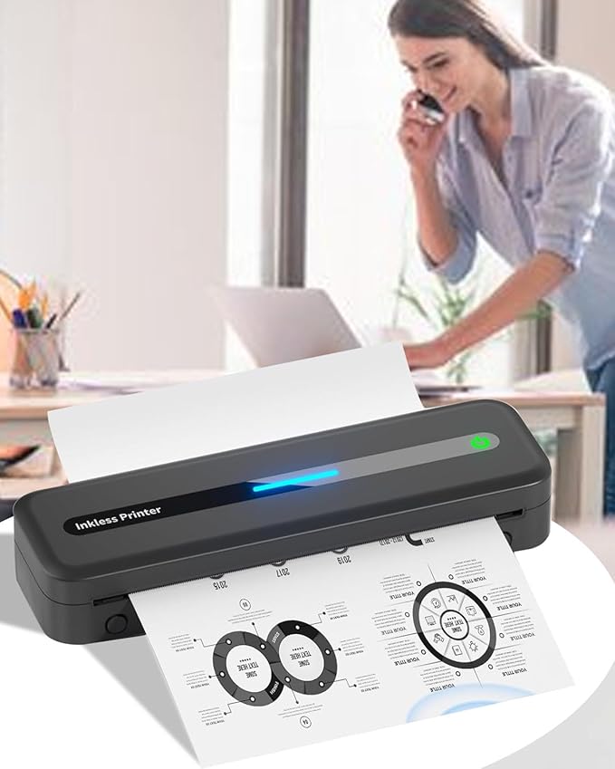 Thermal Printer Paper 8.5 x 11 Inch, US Letter Size Thermal Paper 200 Sheets, Compatible with ITP01/A40 Portable Thermal Printer, Continual Feeding Thermal Paper