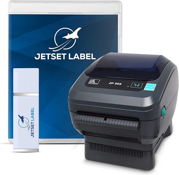 Zebra ZP 505 Label Direct Thermal Bar Code Zebra Label Printer ZP505 | USB, Serial, and Parallel Connectivity 203 DPI Resolution | Includes Jetset Software