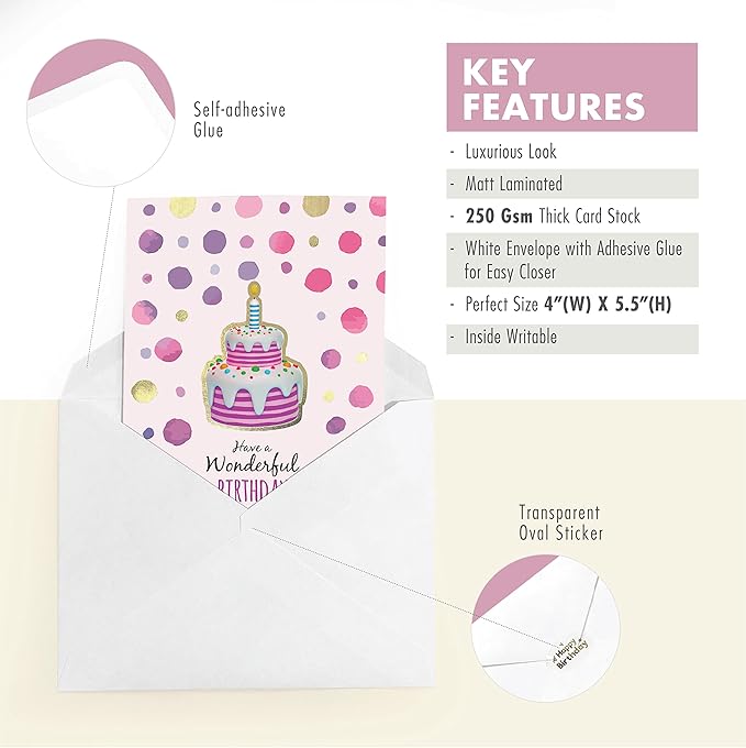 easykart labels 72 Unique Birthday Cards Assortment with Greetings Inside. For Businesses and Individuals, 4 x 5.5 Inch Assorted Foiling Cards with Envelope with Sealing Stickers