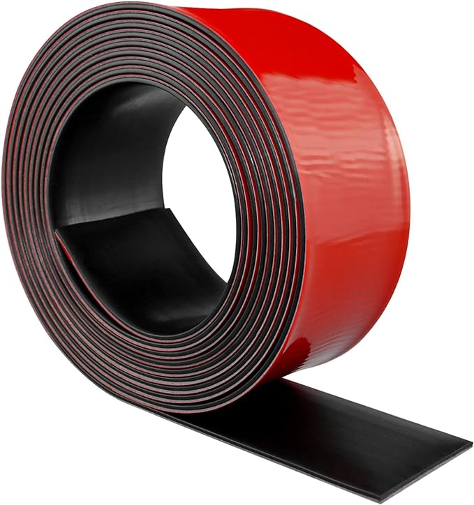 Neoprene Rubber Strips Self Adhesive Solid Rubber Sheets, Rolls & Strips for DIY Gaskets Crafts Pads Seals Warehouse Flooring Rubber Strip with Adhesive Backing (2” Wide x 1/5" Thick x 20' Long, 1)