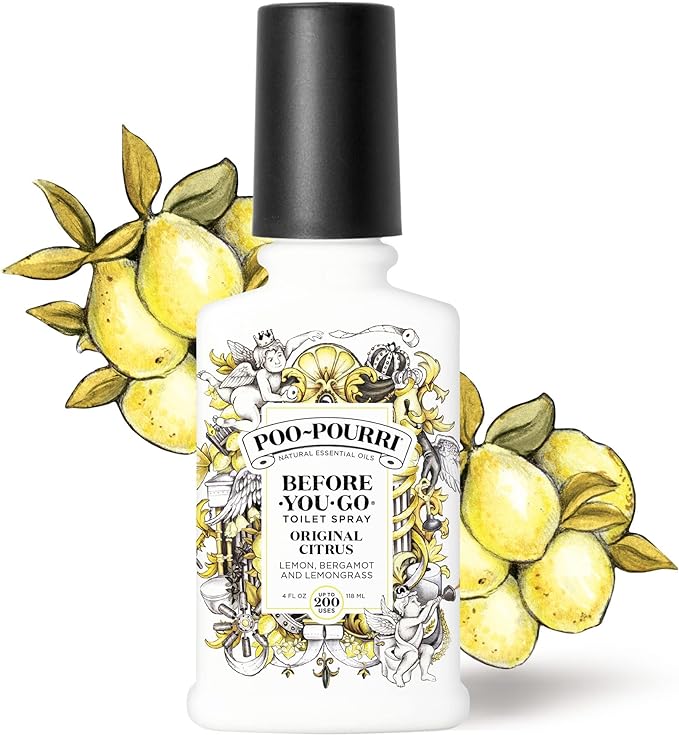 Poo-Pourri Before-You-Go Toilet Spray, Original Citrus, 4 Fl Oz - Lemon, Bergamot and Lemongrass