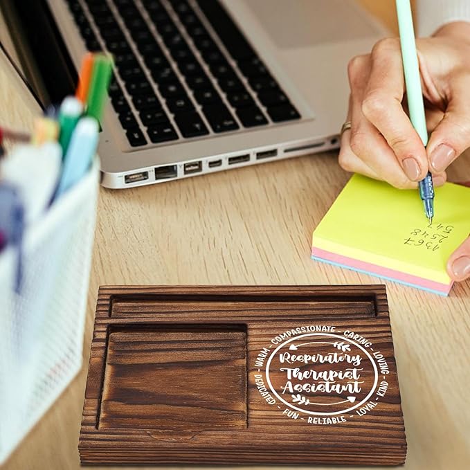 Respiratory Therapist Assistant Sticky Note Holder, Appreciation Gift for Therapist Assistant Nurse, Thank You Gifts for Pulmonology Assistant Self-Stick Note Pad Holders Desk Organizer TZP20