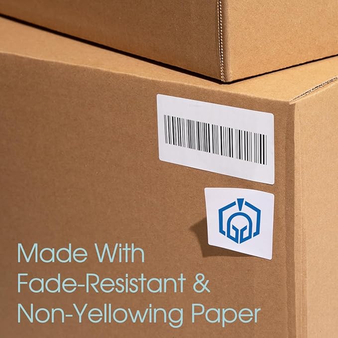 4.25" X 5.5" Matte White Shipping Labels Compatible with Inkjet and Laser Printers - 30 Sheets, 120 Total Printable Stickers for Mailing, Product Labeling, Organization - Spartan Industrial