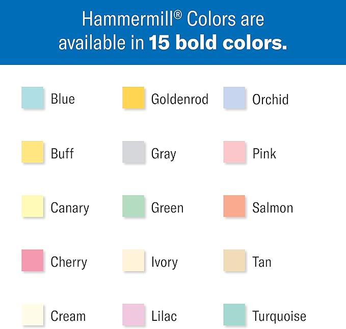 Hammermill Colored Paper, 24 lb Salmon Printer Paper, 8.5 x 11-1 Ream (500 Sheets) - Made in the USA, Pastel Paper, 103120R