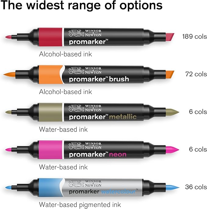 Winsor & Newton ProMarker Set, 6 Count, Pastel Tones