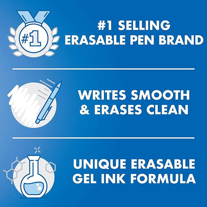 Pilot, FriXion Light Pastel Erasable Highlighters, Chisel Tip, Tub of 36, Assorted Colors