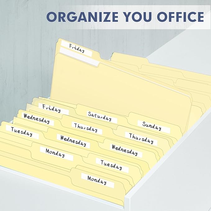 File Folder, PANDRI 120 Pack File Folder, 1/3 Cut Tab, Letter Size, Filing Folder for Office School Business, Manila