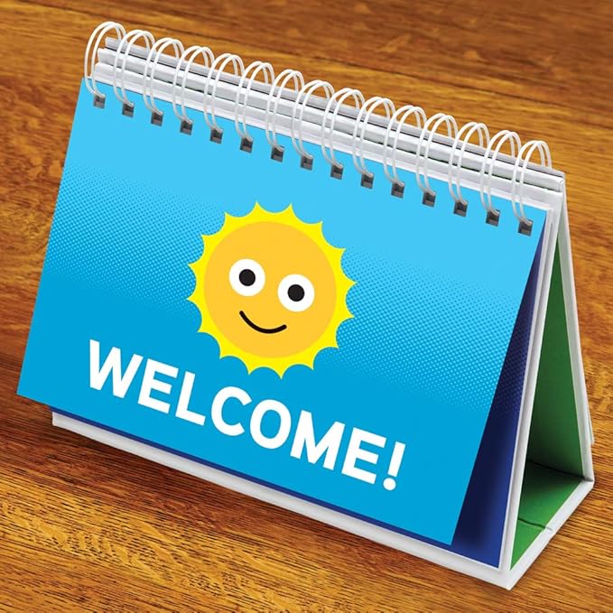 Trainers Warehouse Deskmate Plus - Office Desk Accessories | 24 Signs to Discourage (or Invite) Distractions | Signs for Office - Sturdy Calendar-Style Stands 5"H x 7"W