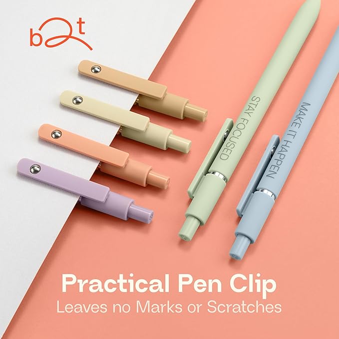Achievers Inspirational Pen Set for Women - Motivational Quotes Office Gift for Her, Congratulations on Promotion, New Job Gifts Lady Boss Business Pens, Adult Graduation Gifts Stylish Sets (Pastel)
