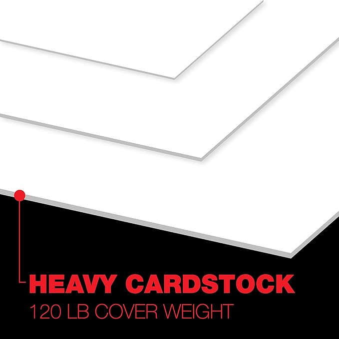 Accent Opaque 18” x 12” White Cardstock Paper, 120lb, 325gsm – 500 Sheets (4 Reams) – Premium Smooth Extremely Heavy Cardstock, Printer Paper for Ink Heavy Invitations, Cards, Menus, Images – 189030C