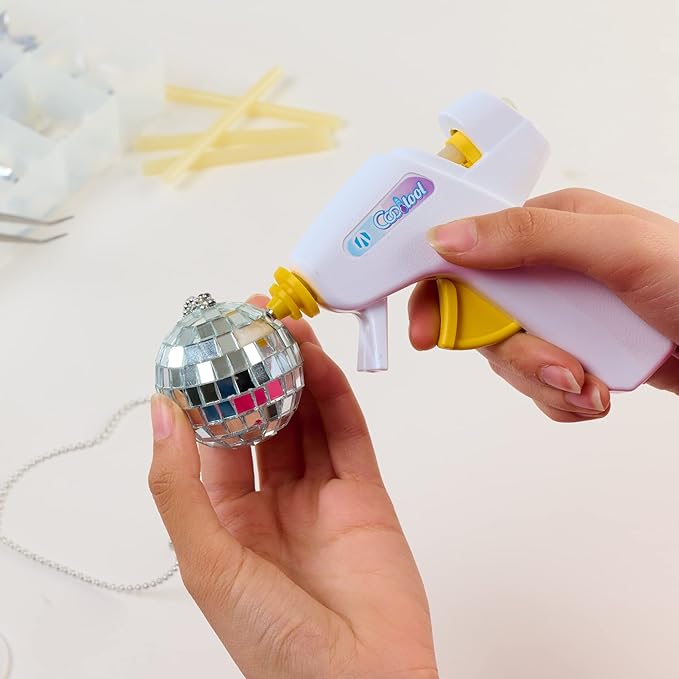 AdTech Cool Tool Kit with Low-Temp Glue Gun, White - Kid-Friendly, Safe for Crafting & Projects, Lightweight & Portable for Group Events