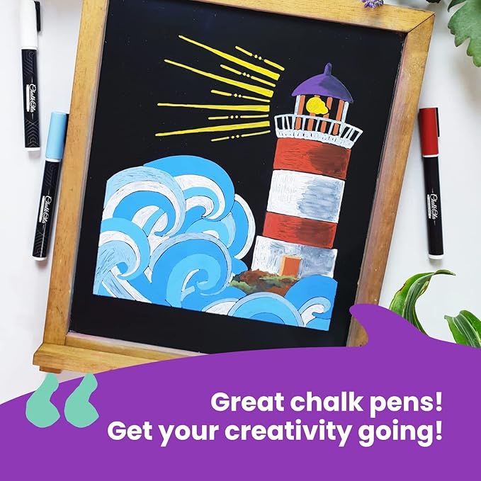Chalkola 8 Pastel Liquid Chalk Markers for Blackboard, Chalkboard Signs, Window, Labels, Bistro, Glass, Car - Washable Wet Wipe Ink ChalkBoard Markers | 6mm Reversible Tip, Erasable Liquid Chalk Pens