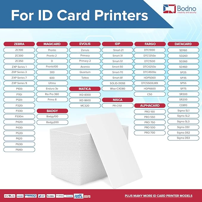 400 Pack - Bodno Premium CR80 30 Mil Graphic Quality PVC Cards