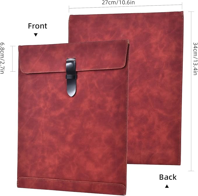 Green Leather File Folder Letter Size, File Organizer, Important Document Folder, Document Organizer, Laptop Sleeve Notebook Case, Leather Folder Paper Storage, A4 Envelopes Filing Folder