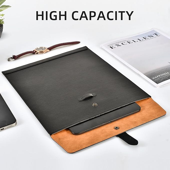 Green Leather File Folder Letter Size, File Organizer, Important Document Folder, Document Organizer, Laptop Sleeve Notebook Case, Leather Folder Paper Storage, A4 Envelopes Filing Folder